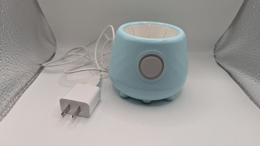 Tao Clean Ona Diamond Orbital Facial Brush and Cleansing Station – Robin's Egg Blue – Electric Face Cleansing Brush with Ergonomic Handle, Dual Speed Settings, 2 Piece Set, (BA-0201-RBE-US)