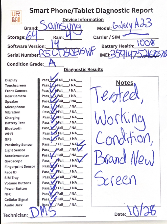 Samsung Galaxy A23 5G SM-A236U Factory Unlocked 64GB Black (Renewed)