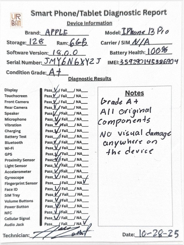 Apple iPhone 13 Pro 128GB Graphite - Unlocked (Renewed Premium)