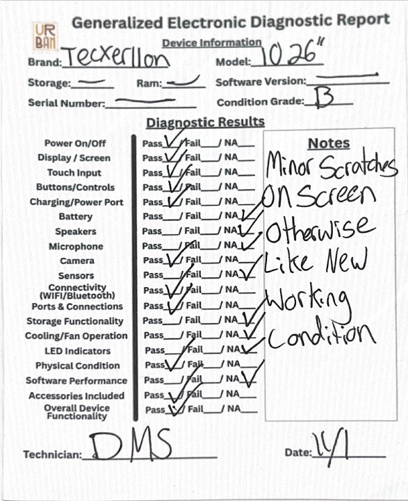 TECXERLLON 10.26'' Wireless CarPlay Screen