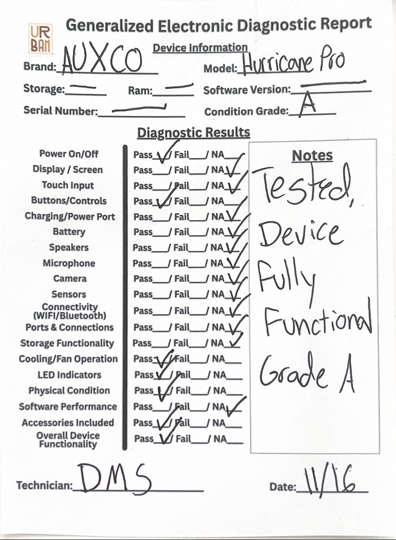 AUXCO Hurricane Pro Professional Hair Dryer