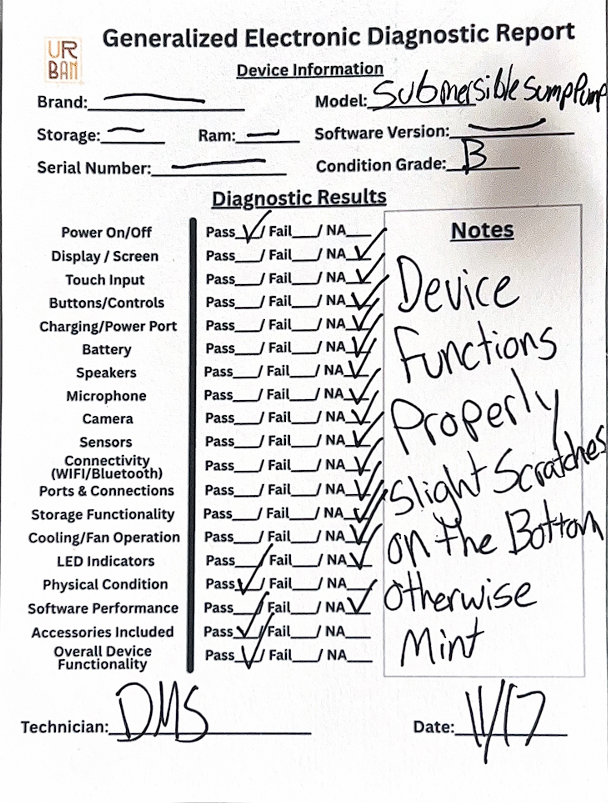 Sump Pump Submersible Water Pump 1HP 4500 GPH Portable Transfer Utility Pump for Pool Draining and Basement Flooding