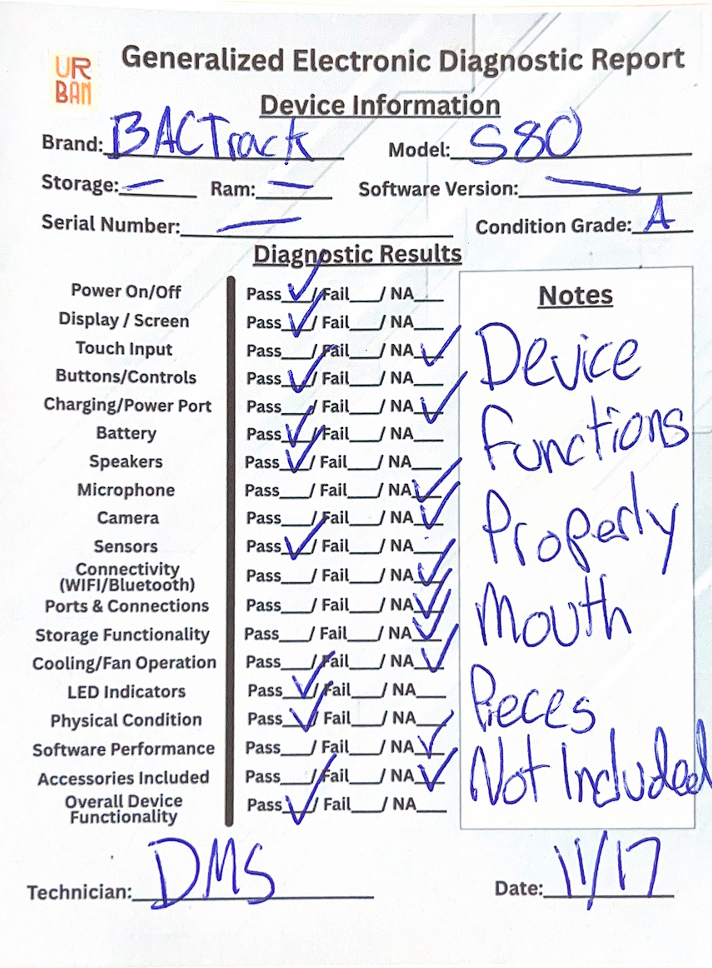 BACtrack S80 Breathalyzer