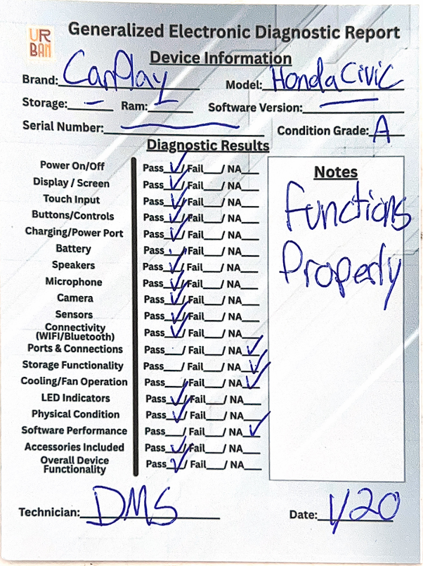 DSP EQ Car Radio Stereo for Honda Civic 2013–2017