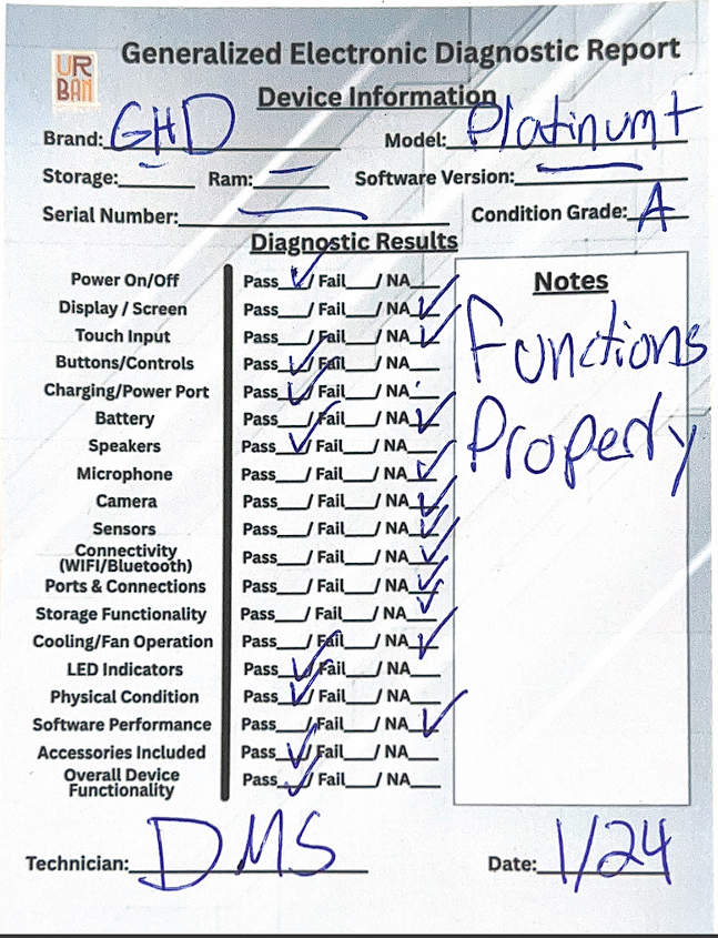 ghd Platinum+ Styler - 1” Smart Flat Iron Hair Straightener - White