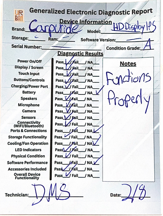 Carpuride Carplay Screen with 4K Dash Cam