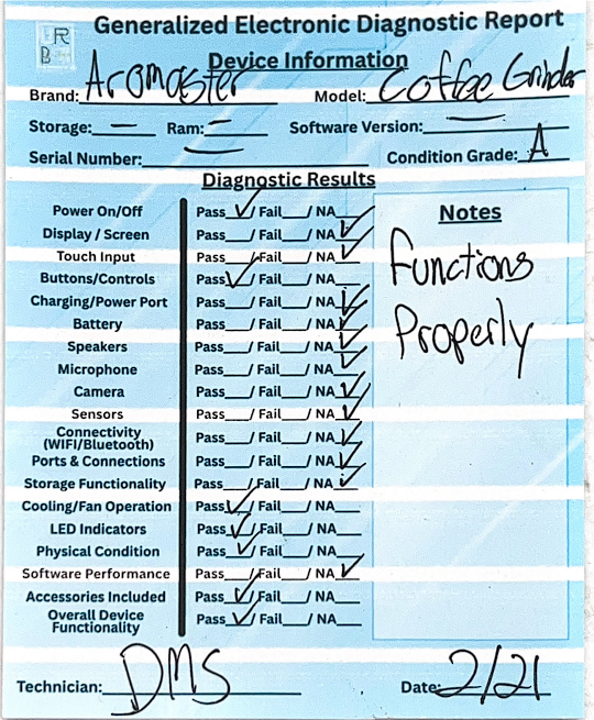 Aromaster Conical Burr Coffee Grinder