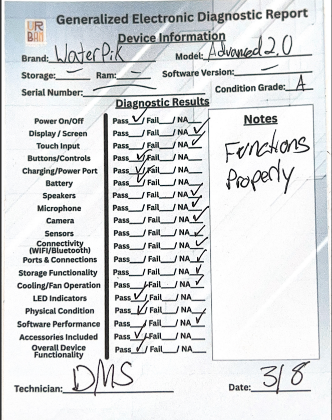 Waterpik Cordless Advanced 2.0 Water Flosser