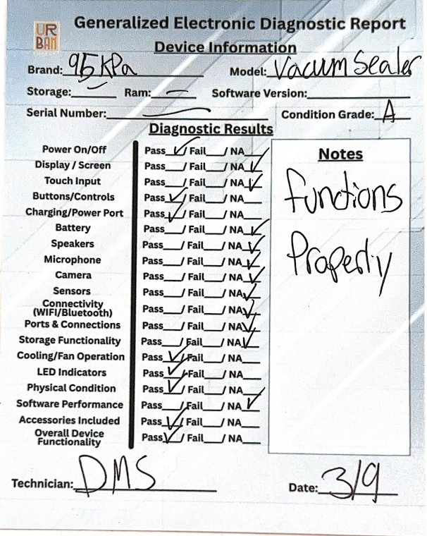95kPa Vacuum Sealer Machine