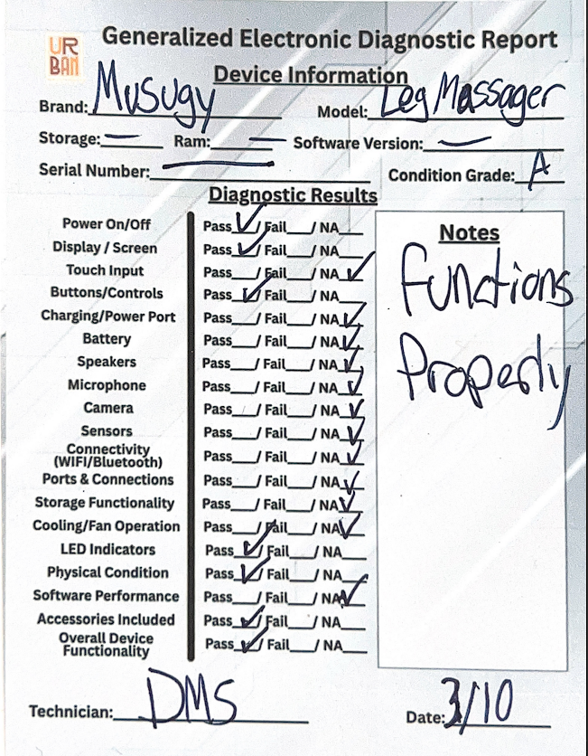Musugy Leg Massager with Heat and Compression