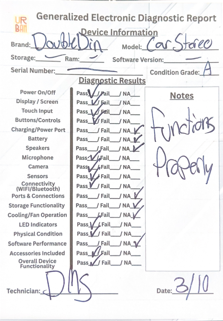 Double Din Car Stereo with Bluetooth