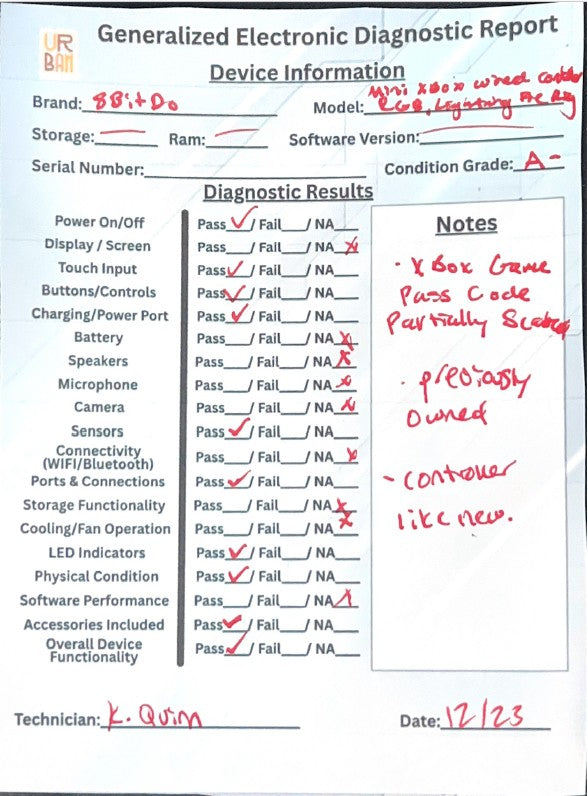 8BitDo Ultimate Mini Wired Controller for Xbox – Translucent Pink