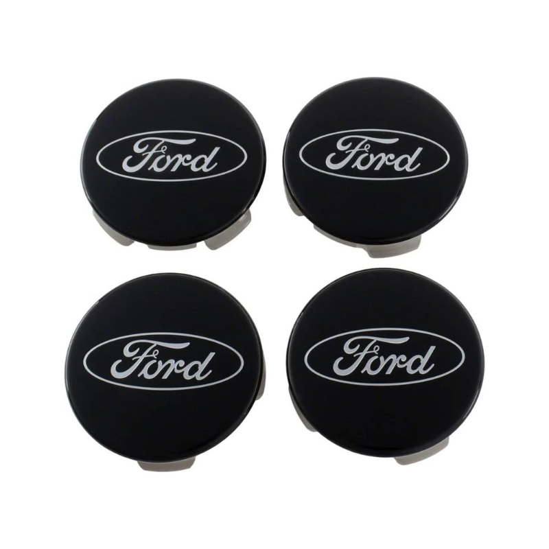 Ford Truck/SUV Black and Chrome Wheel Center Cap Kit for F-150 (4 Center Caps)