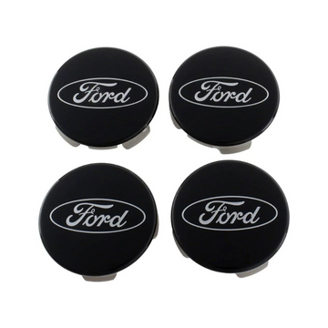 Ford Truck/SUV Black and Chrome Wheel Center Cap Kit for F-150 (4 Center Caps)