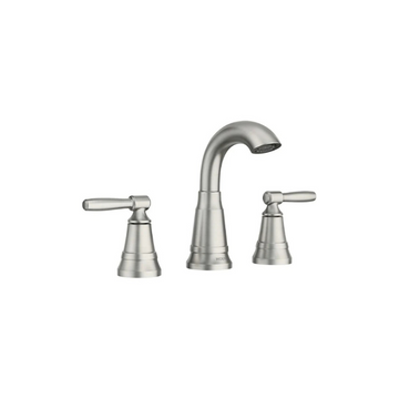 Moen Halle Spot Resist Nickel Widespread Bathroom Faucet with Drain Assembly
