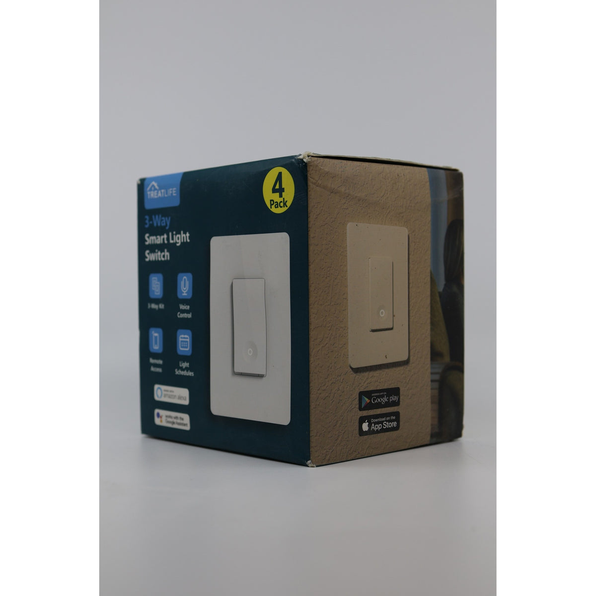 TREATLIFE 3-Way WiFi Smart Light Switch 4 Pack White Factory Sealed — photo 4