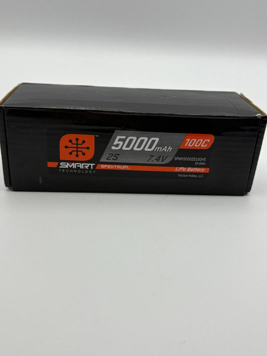 Spektrum 7.4V 5000mAh 2S 100C Smart Hardcase LiPo Battery: IC5, SPMX50002S100H5