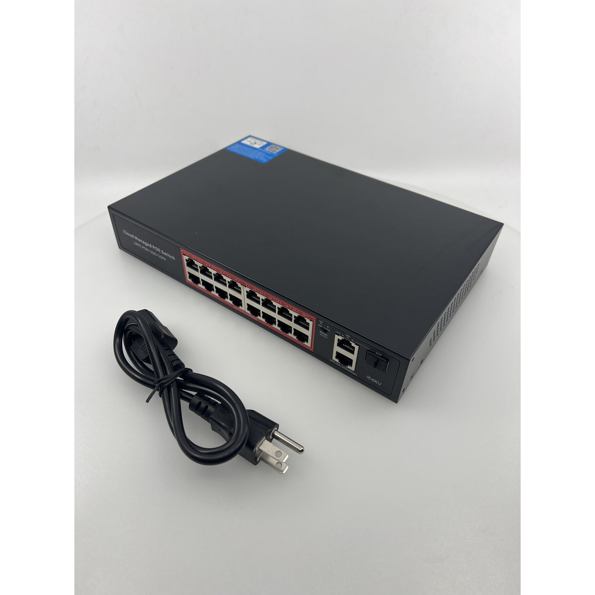 STEAMEMO 16-Port Managed PoE+ Switch 240W 2G Uplink 1.25G SFP Like New — photo 1