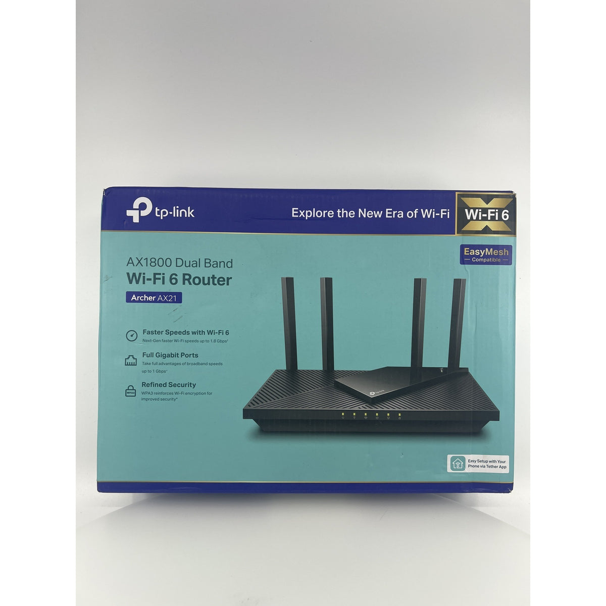 TP-Link Archer AX21 AX1800 Dual-Band Wi-Fi 6 Router Open Box — photo 1