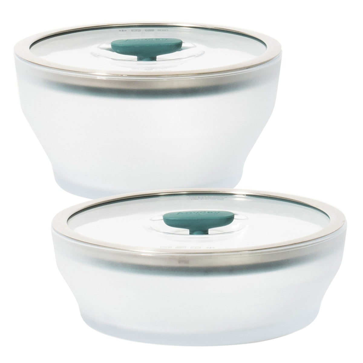 Anyday 4-Pc Microwave Cookware Set Glass Lids Medium Kale Open Box — photo 7