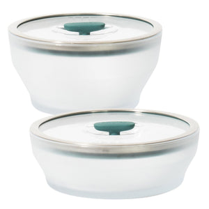 Anyday 4-Pc Microwave Cookware Set Glass Lids Medium Kale Open Box — photo 7