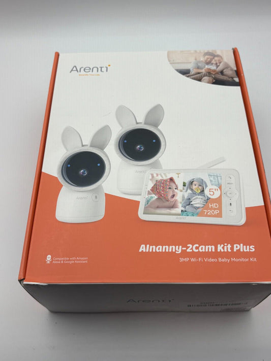 ARENTI Baby Monitor with 2 Cameras, 2K Smart Baby Camera with 5'' Upgraded Wirel