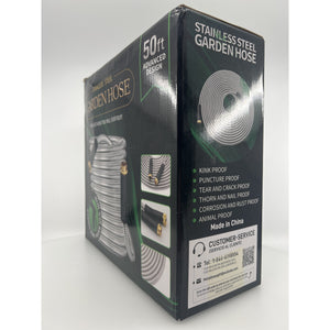 Kebose Stainless Steel Garden Hose 50ft with 10 Nozzles New — photo 5