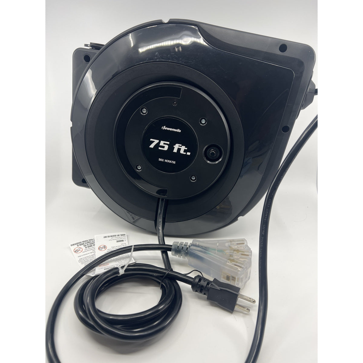 DEWENWILS 75FT Retractable Extension Cord Reel — Open Box — photo 3