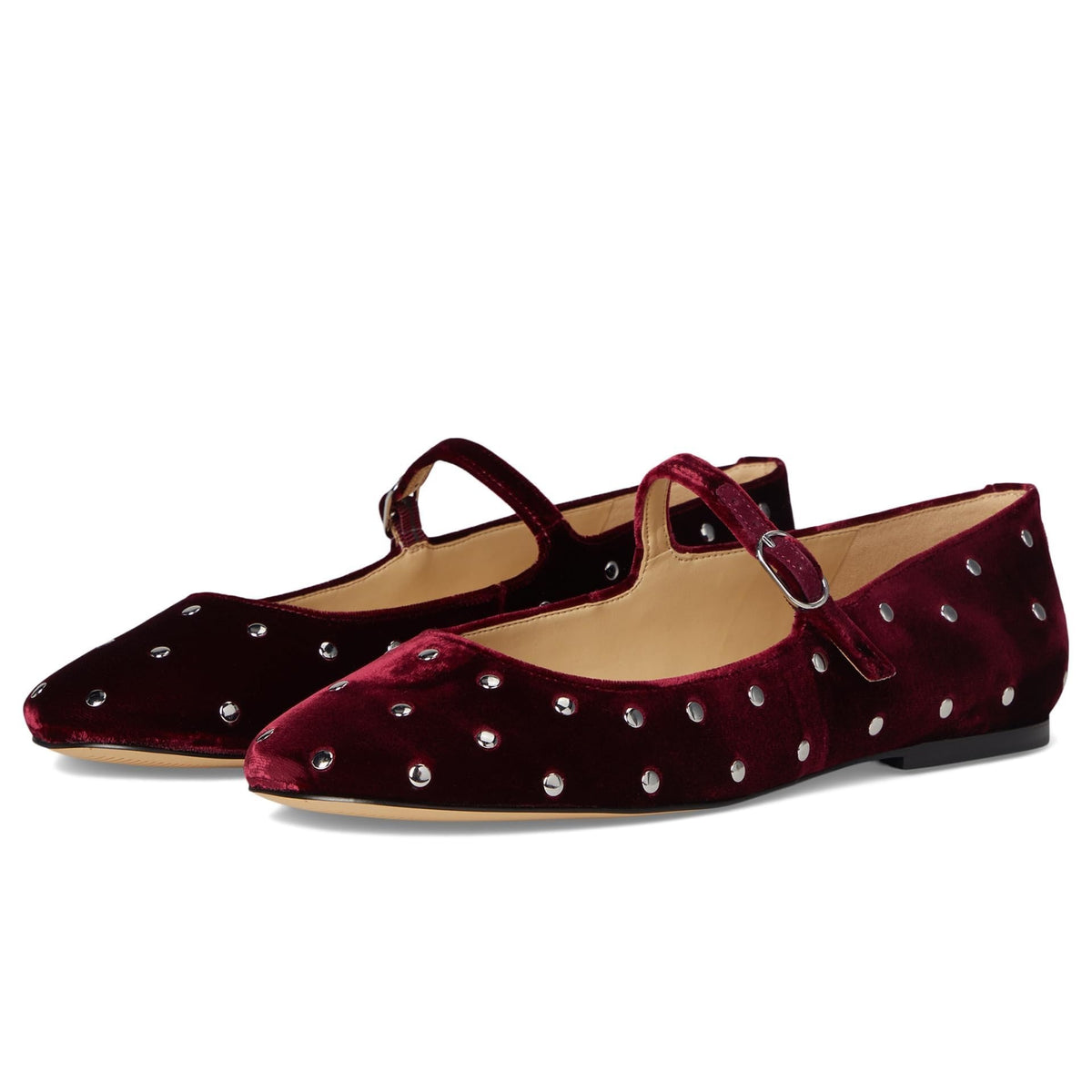 Marc Fisher LTD Elizza Ballet Flat Dark Red Velvet US W 8.5 Factory Sealed — photo 1