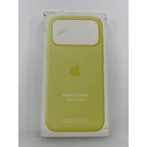 Apple iPhone 17 Pro Max Silicone Case MagSafe Neon Yellow Open Box — photo 1