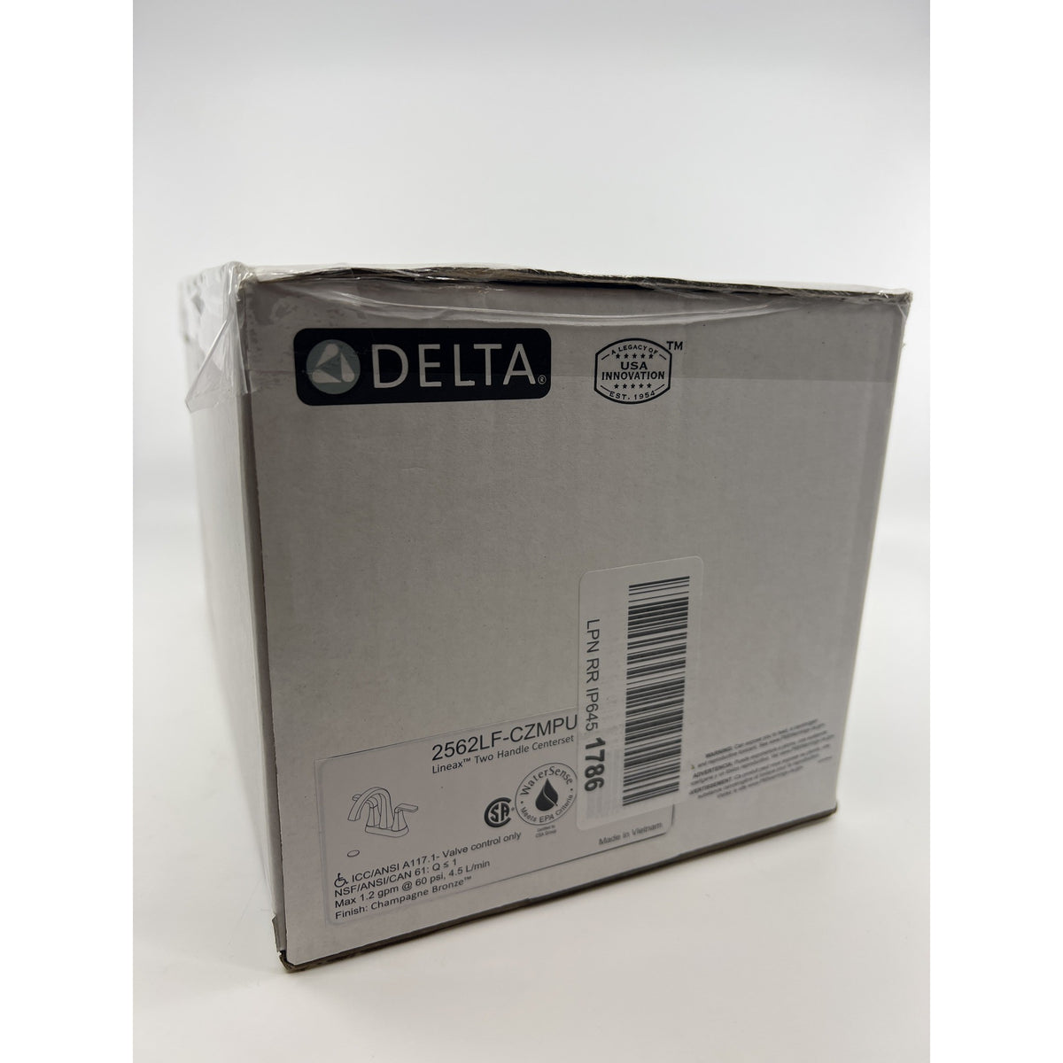 Delta Lineax 4-Inch Centerset Champagne Bronze Faucet 2562LF-CZMPU Factory Seale — photo 4