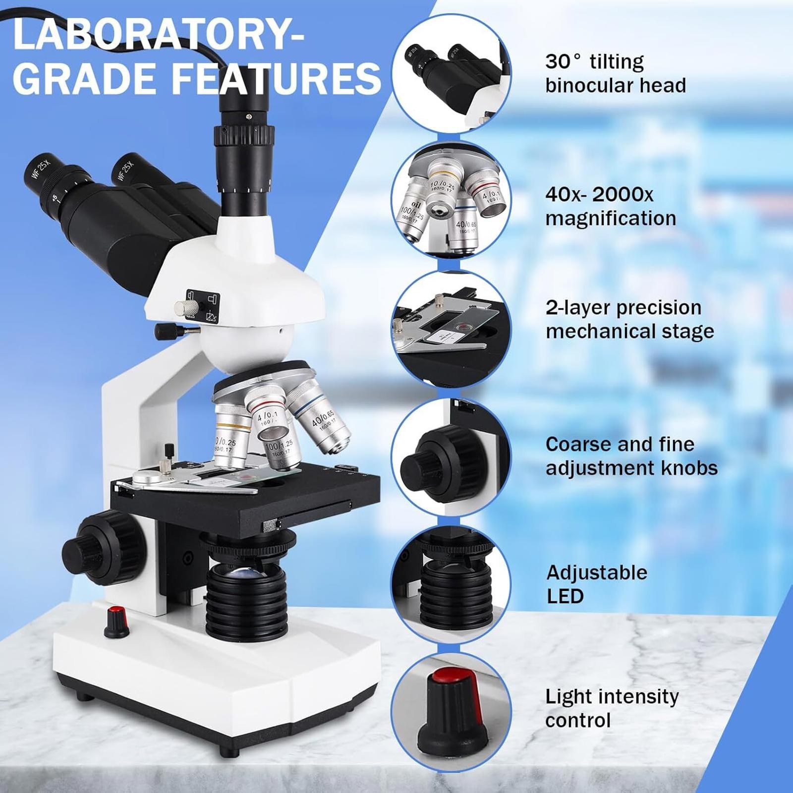Poothoh Compound Trinocular Microscope