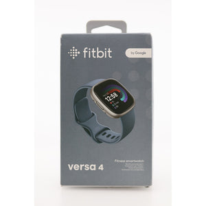 Fitbit Versa 4 Fitness Smartwatch Waterfall Blue/Platinum Open Box — photo 1