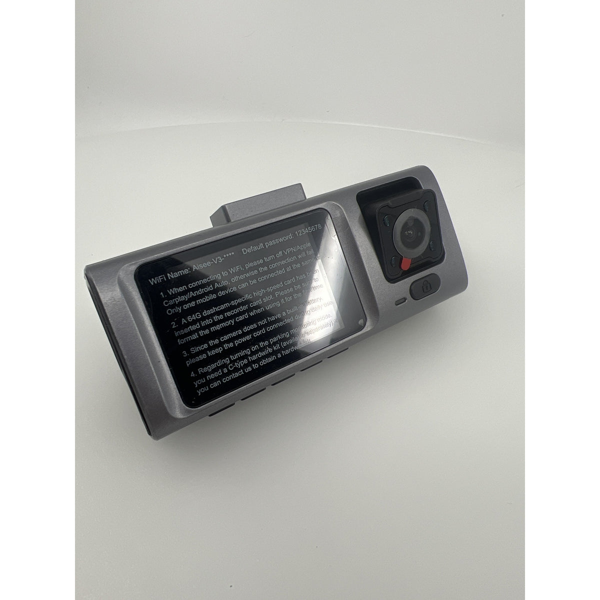 AiseeZoon 3-Channel Dash Cam 2.5K Front Rear Inside WiFi 64GB Open Box — photo 8