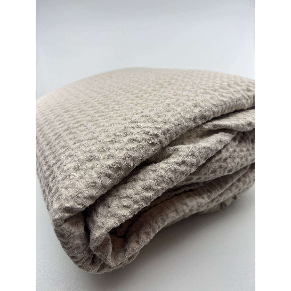 Bedsure Waffle Weave Cotton Duvet Cover Set Oversized King 120x98 Like New — photo 3
