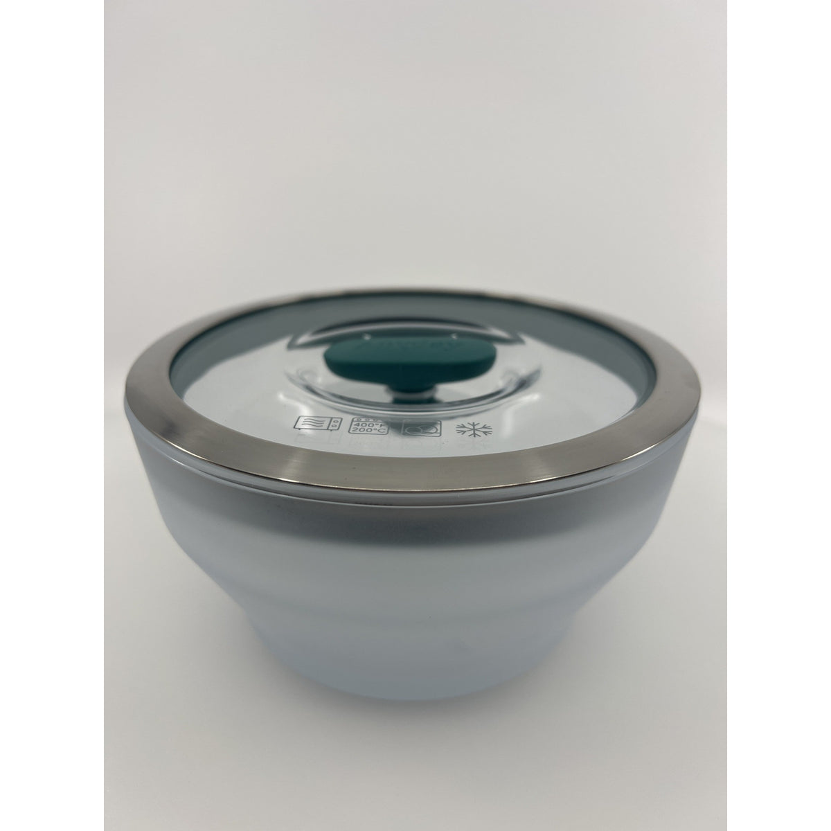 Anyday 4-Pc Microwave Cookware Set Glass Lids Medium Kale Open Box — photo 5