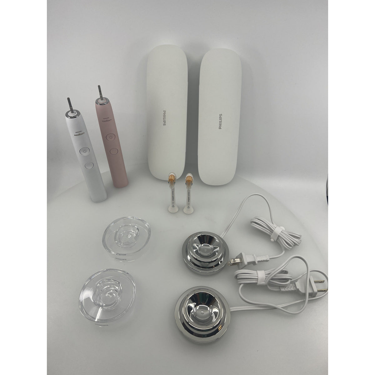 Philips Sonicare DiamondClean 9000 2-Pack White & Rose HX9912/72 New — photo 1