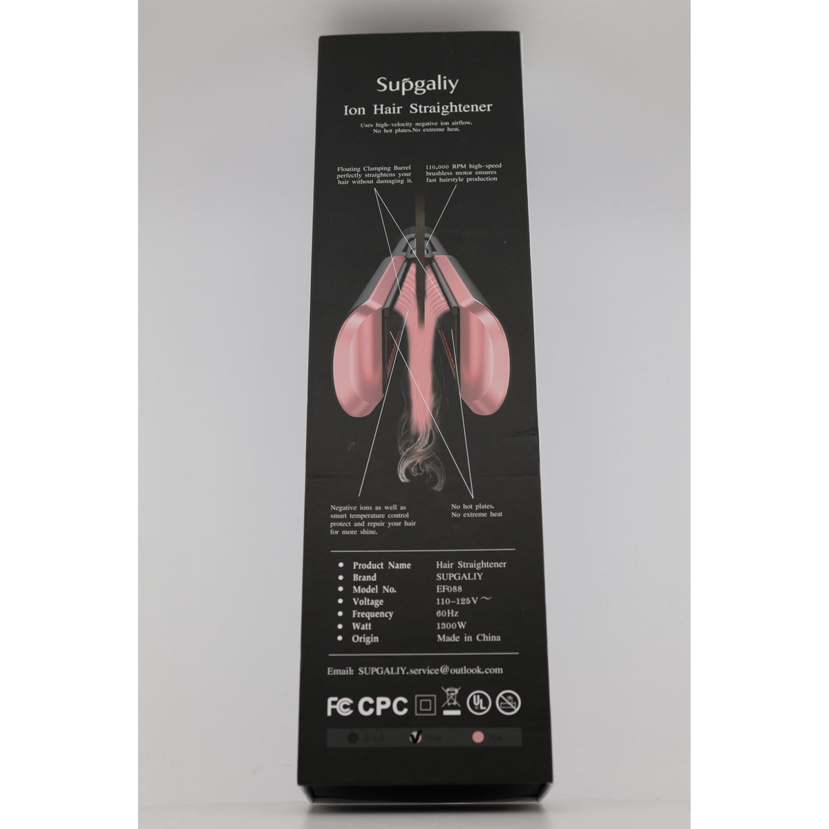 Supgaliy Ion Hair Straightener 2-in-1 Wet to Dry Dryer EF088 Open Box — photo 4