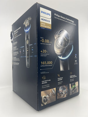 Norelco i9000 Prestige Ultra retail box side features