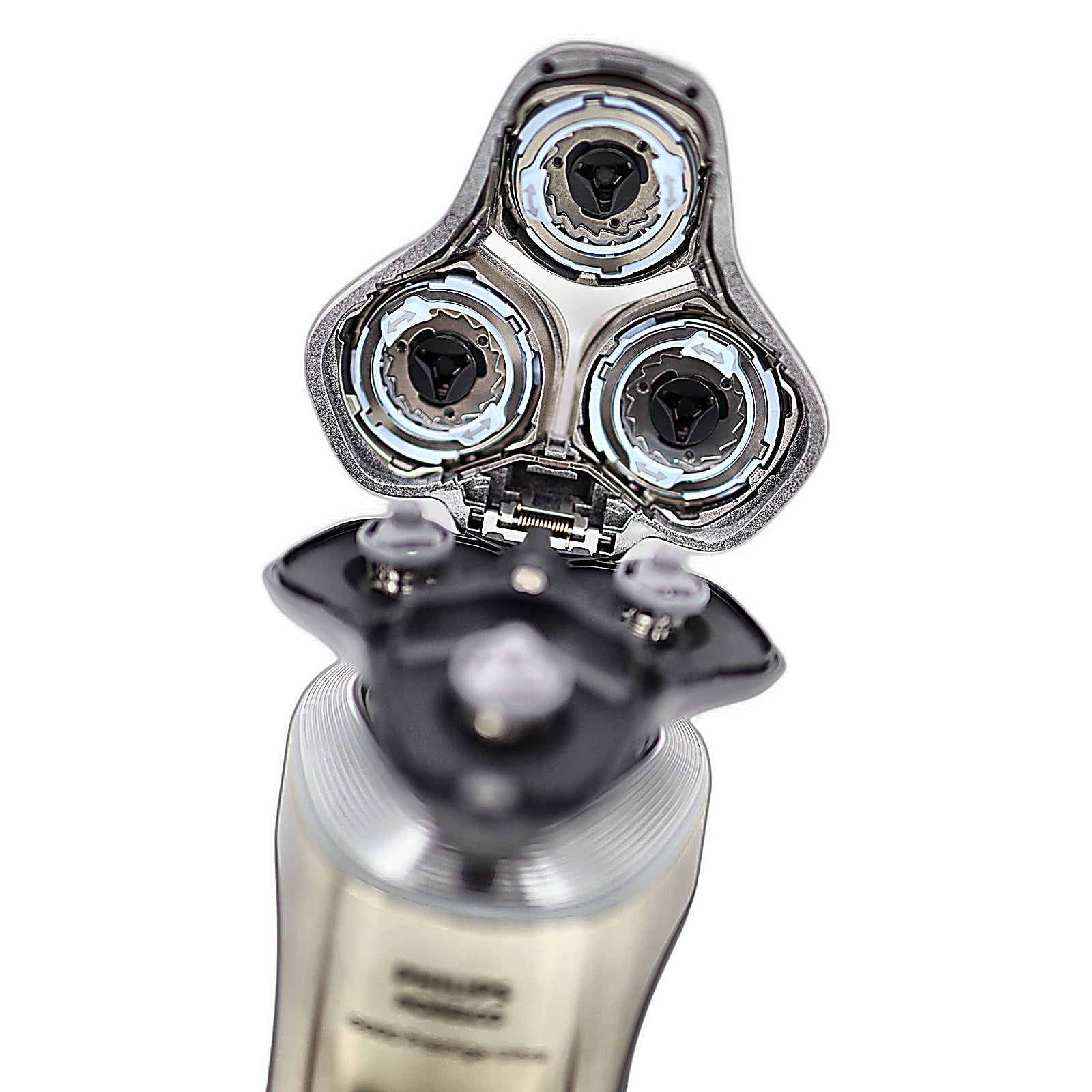 Philips Norelco i9000 Prestige Ultra shaver back grip view