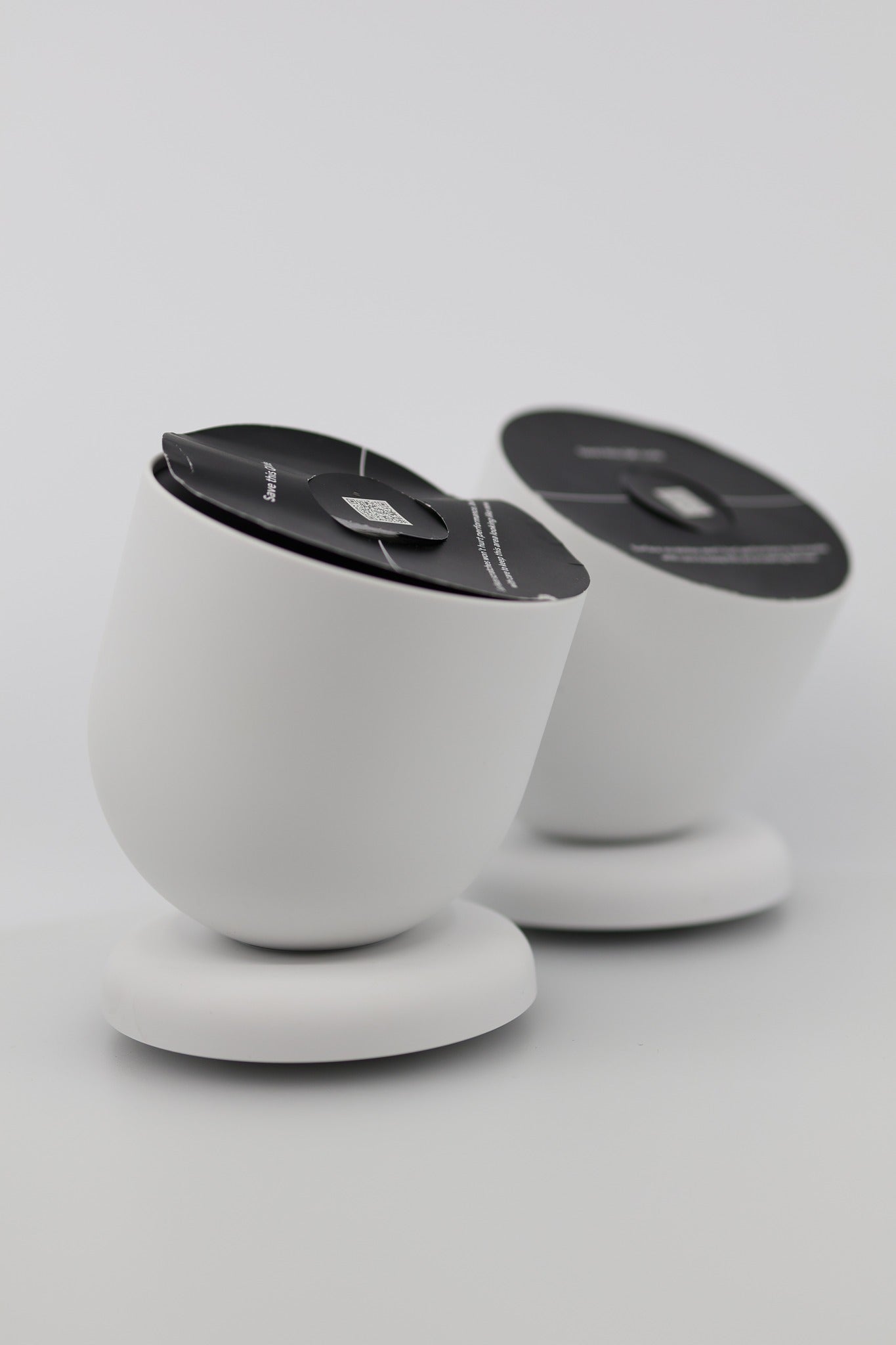 Google Nest Cam Battery 2-Pack both camera units rear view