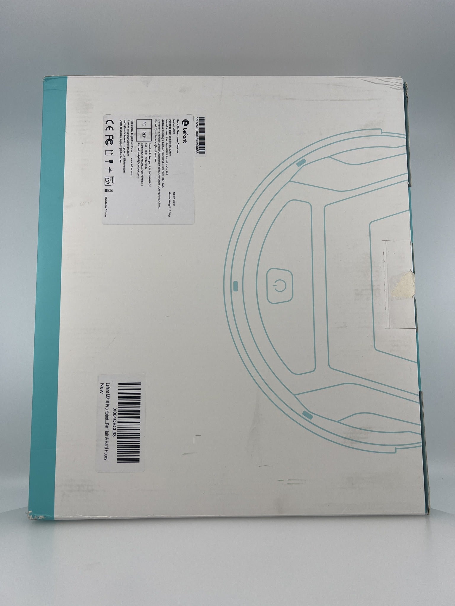 Lefant M210 Pro Robot Vacuum box back