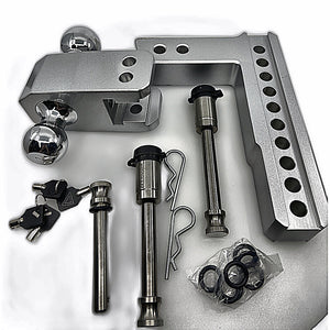 METOWARE adjustable drop hitch full set with locks and pins