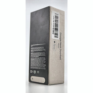 Google Nest Doorbell Wired 3rd Gen box opposite side with barcode