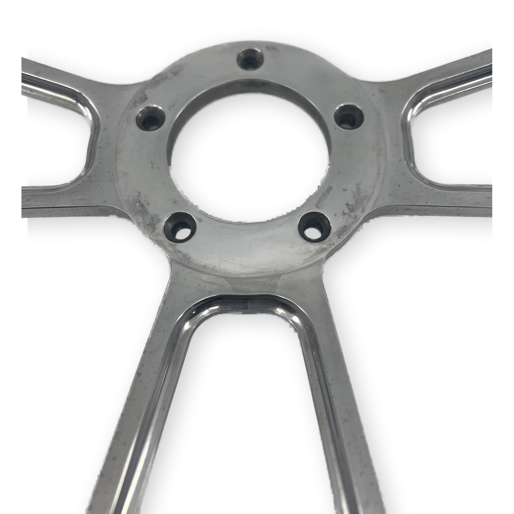 Black SS horn button top view