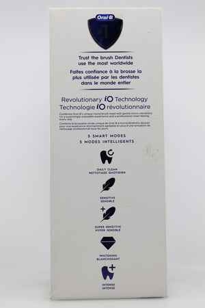 Oral-B iO Series 5 box side panel with 5 smart modes