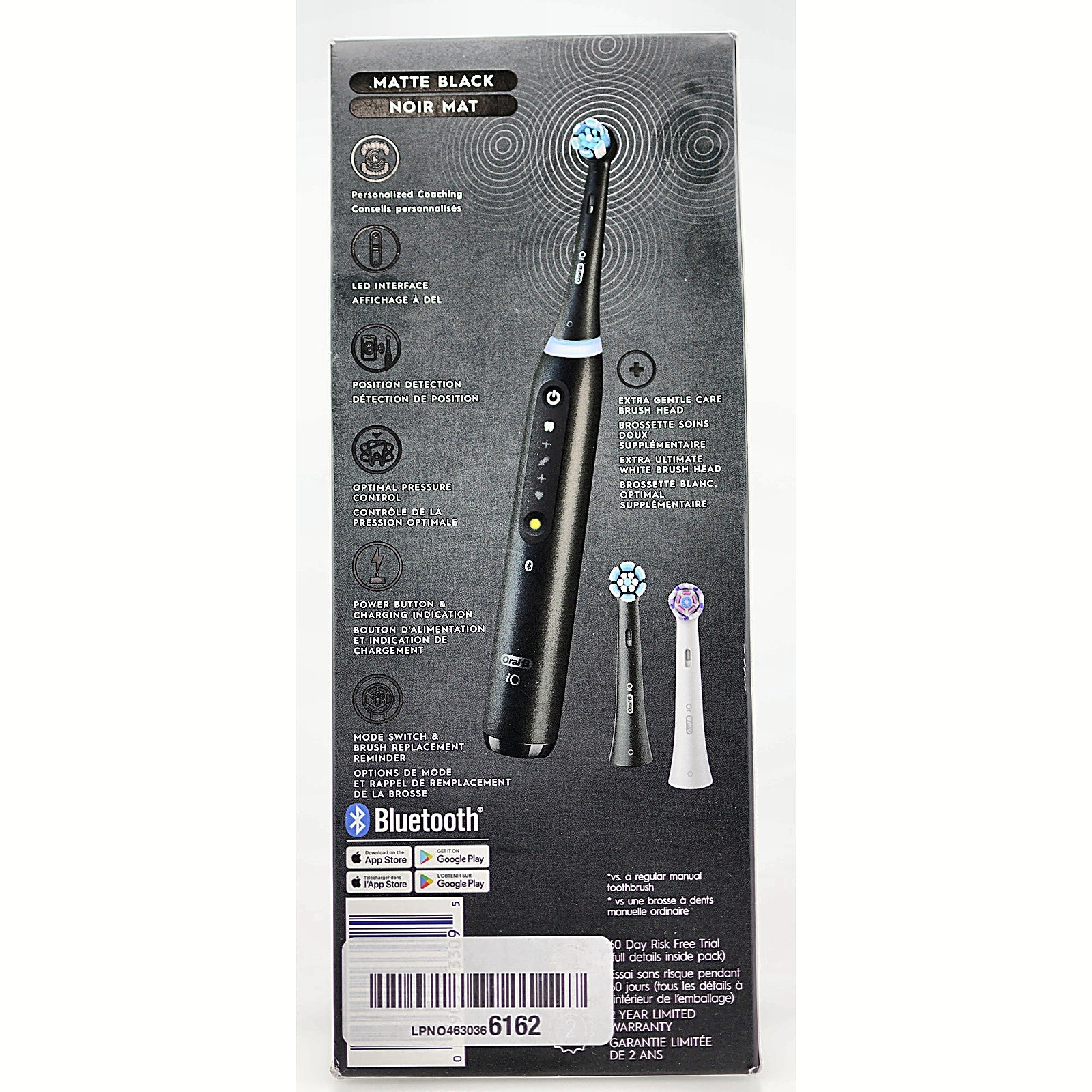 Oral-B iO Series 5 Electric Toothbrush back of box with features