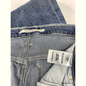 Hudson James Jean care label and fabric content tag