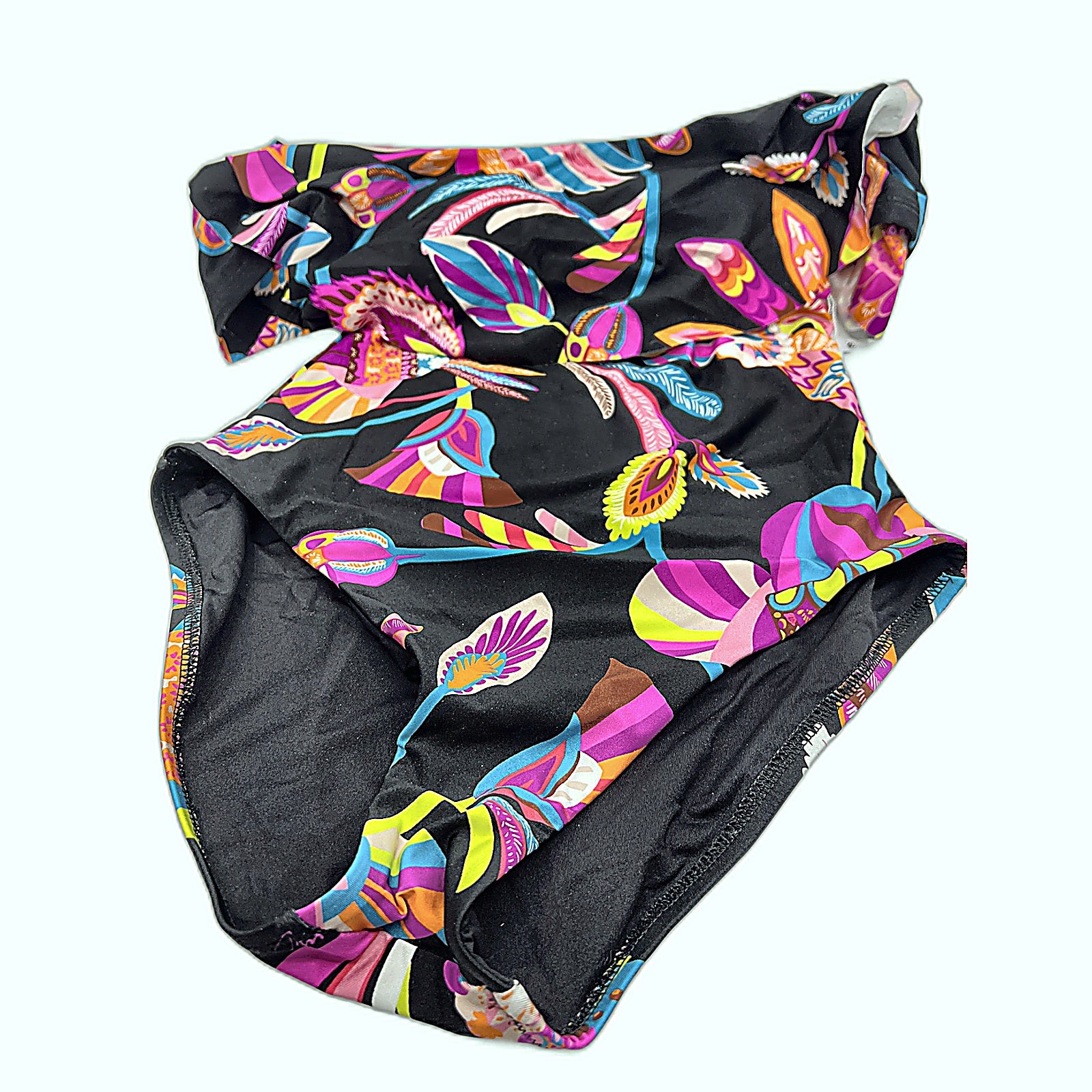 Trina Turk Luminary Bandeau One Piece Swimsuit floral print front
