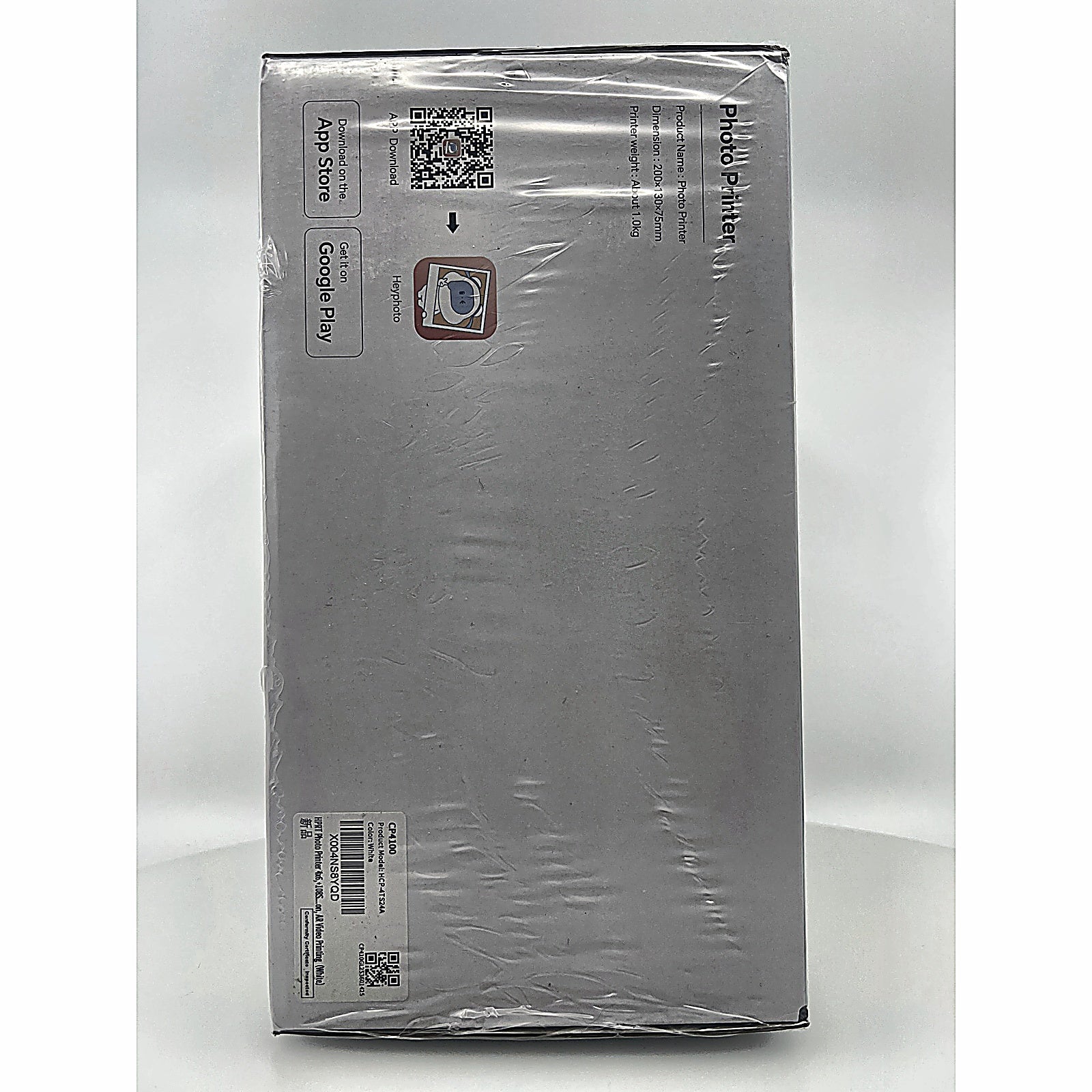 HPRT CP4100 Photo Printer Box Back with App QR Code